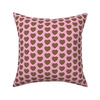 Chocolate Hearts  - Candy  - Pink & Brown  