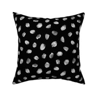 White spots on black || painted pattern for modern home decor