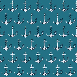 Anchors - Nautical Blue