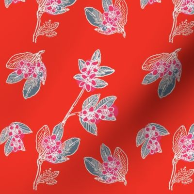 Asian blossom pattern