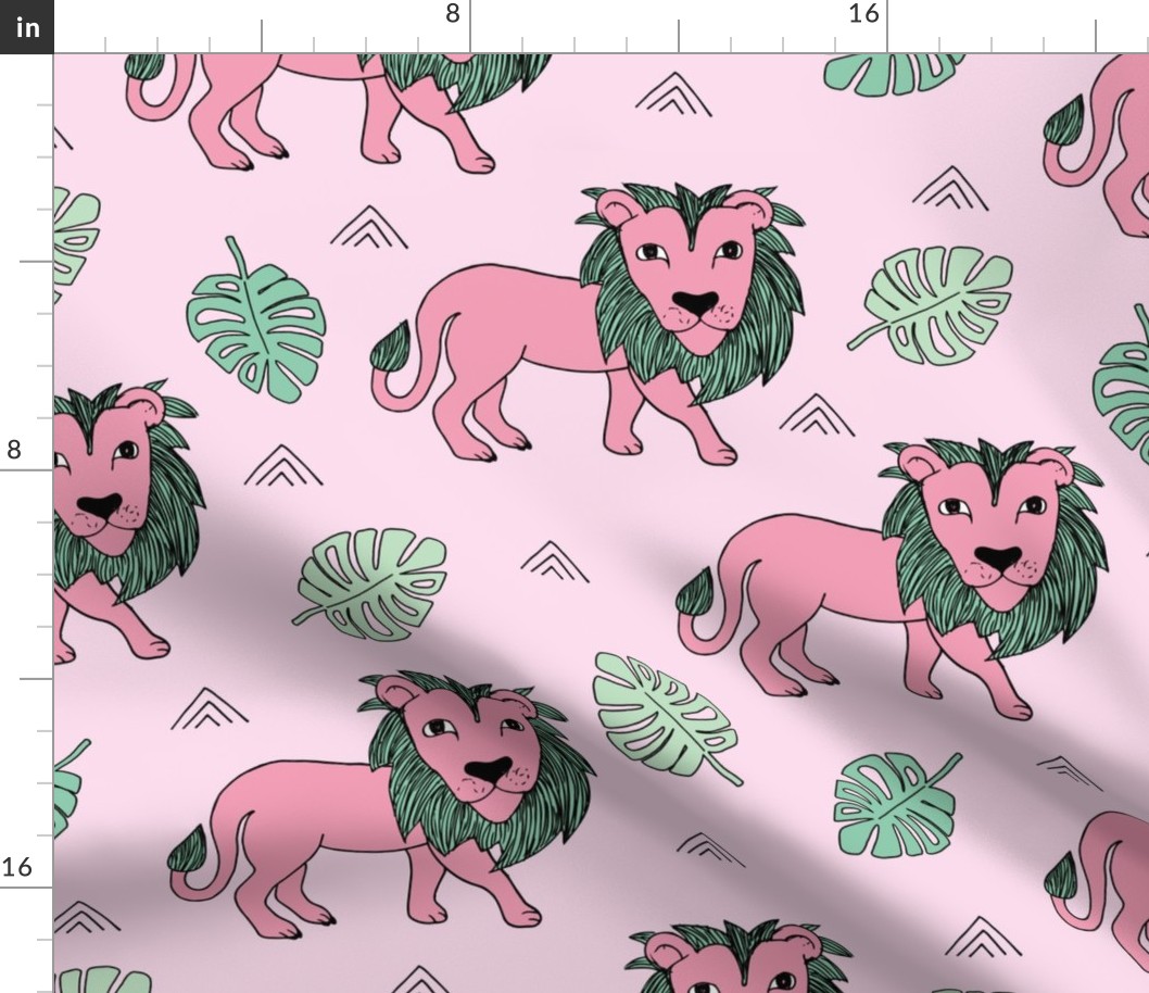 King of the jungle kids wild jungle summer mint green pink girls JUMBO