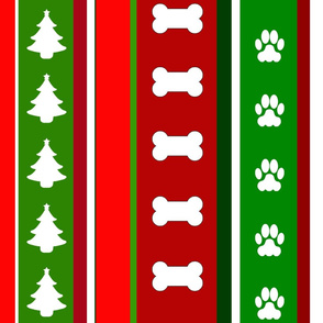 Dog Stripes Christmas-theme