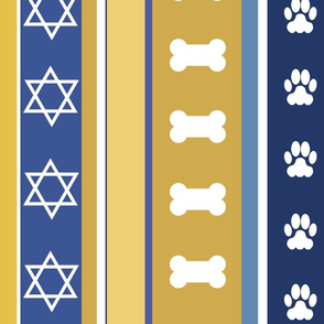 Dog Stripes Hanukkah