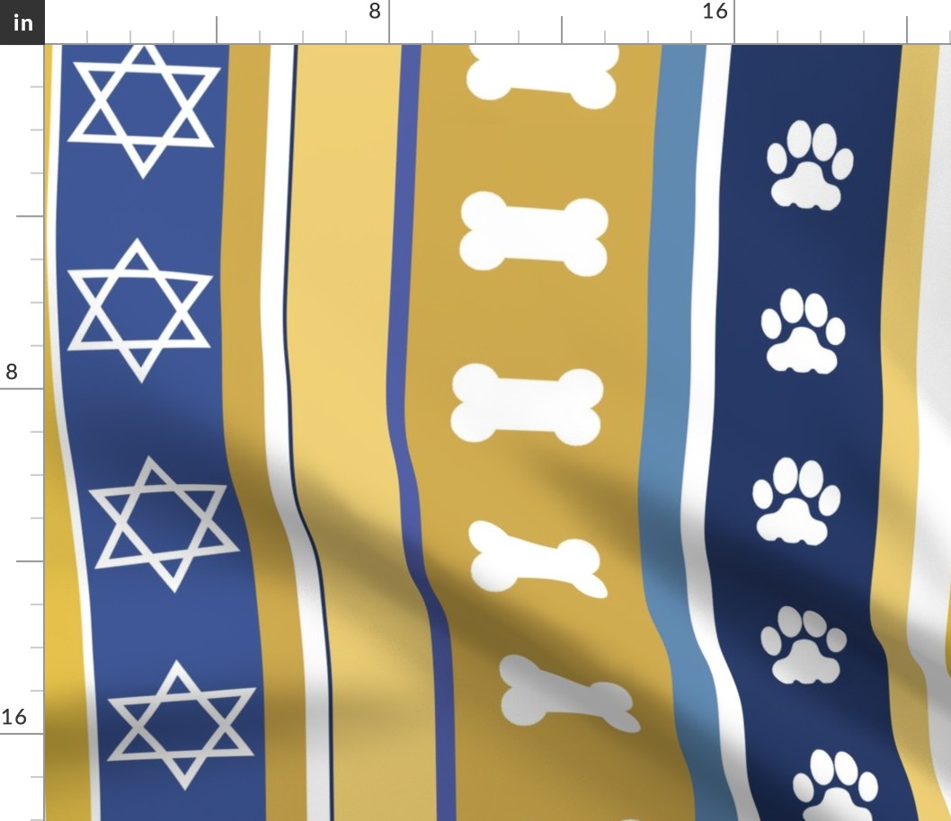 Dog Stripes Hanukkah