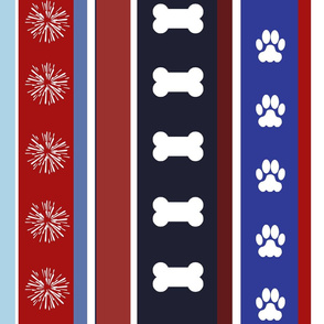 Dog Stripes 4th of July