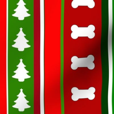 Dog Stripes Christmas_Medium Scale