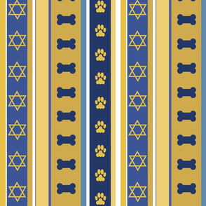 Dog Stripes Hanukkah 2_ Medium Scale