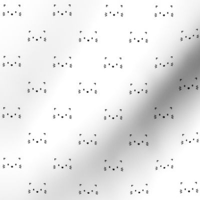 kitty faces minimal black and white :: cats n' kittens