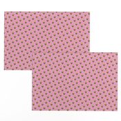 Bees Honeycomb Black&White on Pink O,75 inch