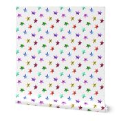 Rainbow watercolor stars || colorful pattern for gender neutral nursery