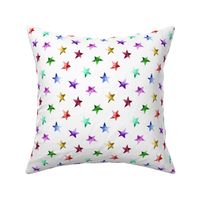 Rainbow watercolor stars || colorful pattern for gender neutral nursery