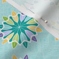 Feather Rosette - Aqua