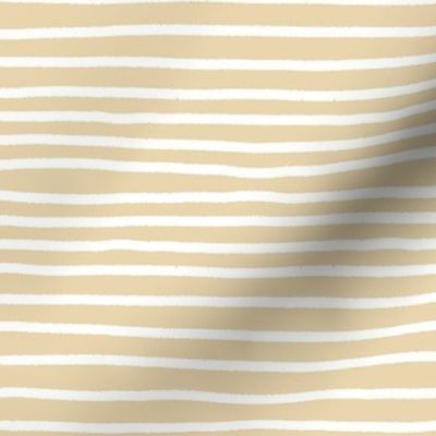 Sketchy Stripes // White on Biscuit