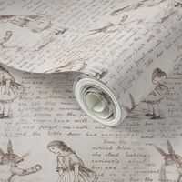 Alice in Wonderland Writing with Rabbit