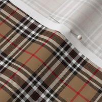 Southdown tartan - 2" tan/black/white