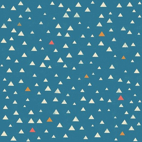 Triangles pattern blue