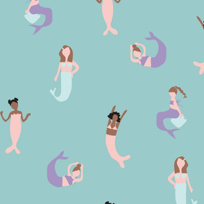 Happy Mermaids - large