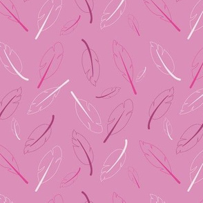Pink Falling Feathers Pattern