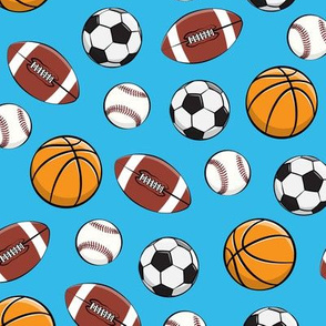Play Ball - Sports - Basketball, football, baseball, soccer - dark blue - LAD19