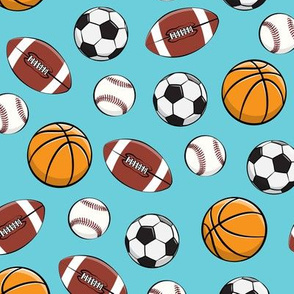 Play Ball - Sports - Basketball, football, baseball, soccer - blue - LAD19