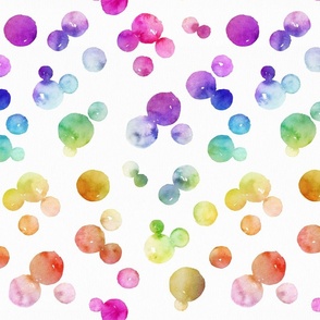 Rainbow watercolour bubbles