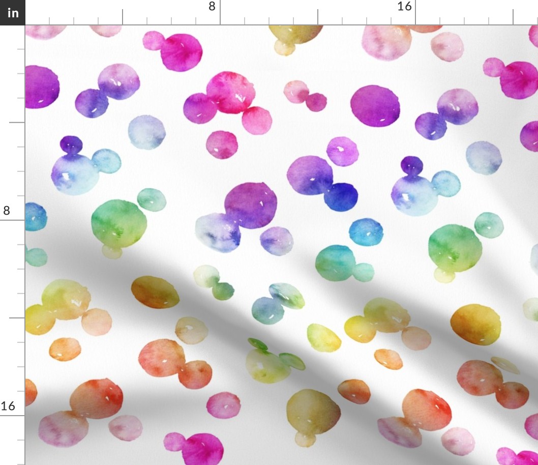 Rainbow watercolour bubbles