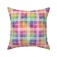 Watercolor rainbow plaid 1