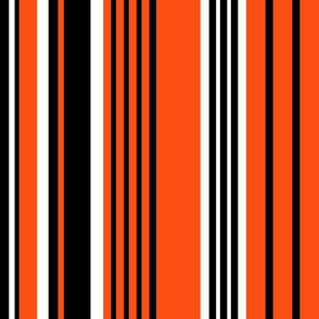 The Orange and the Black: Vertical Tri-Color Stripes