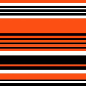 The Orange and the Black: Horizontal Tri-Color Stripes