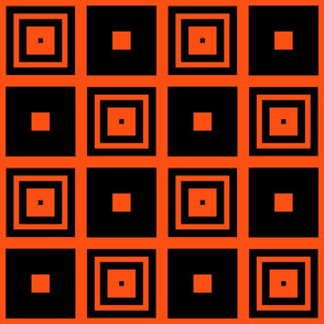 The Orange and the Black: Checker Squares - SMALL