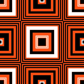 The Orange and the Black: Tri-Color Squares 