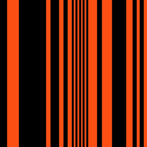 The Orange and the Black: Vertical Stripes - LARGE