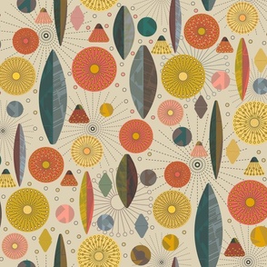 Mid Century Modern Abstract Eucalyptus