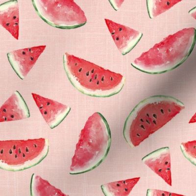 Juicy Watermelon // Blush Linen