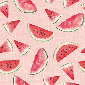 Juicy Watermelon // Blush Linen