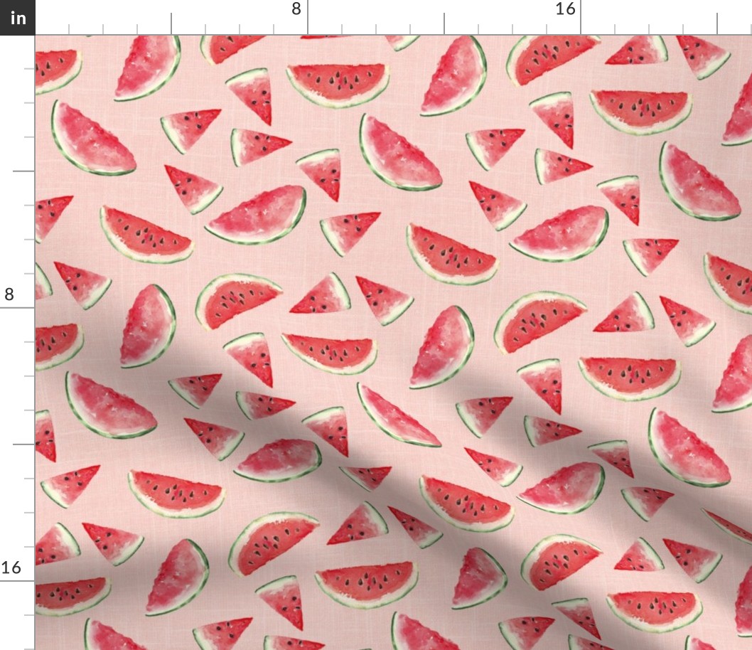 Juicy Watermelon // Blush Linen