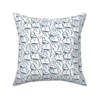 6" When in Rome Modern Man - Blue and White