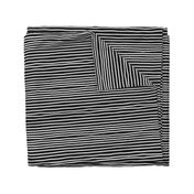 Sketchy Stripes // White on Black 