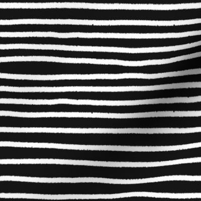 Sketchy Stripes // White on Black 