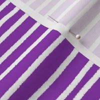 Sketchy Stripes // White on Bright Med. Purple