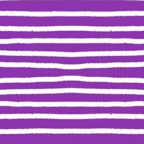 Sketchy Stripes // White on Bright Med. Purple