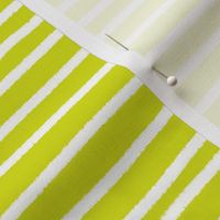 Sketchy Stripes // White on Chartreuse 