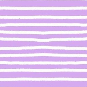 Sketchy Stripes // White on Lavender 