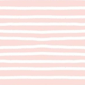 Sketchy Stripes // White on Lt .Peachy Pink