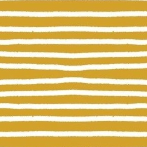 Sketchy Stripes // White on Mustard