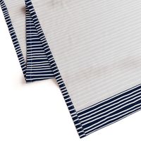 Sketchy Stripes // White on Navy