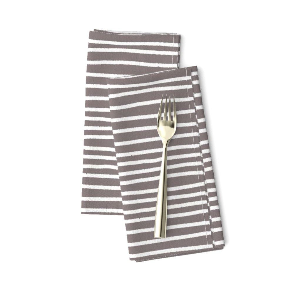 Sketchy Stripes // White on Warm Grey