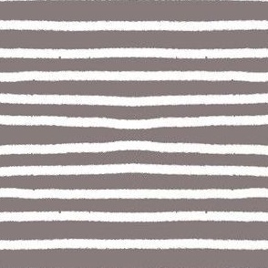 Sketchy Stripes // White on Warm Grey