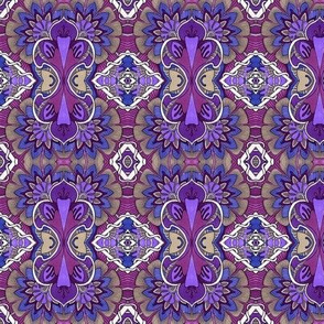 Classic Pseudo Damask in Purple