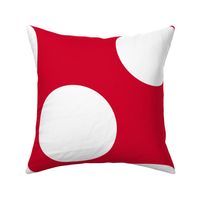 Giant Red and White 4" Polka Dot